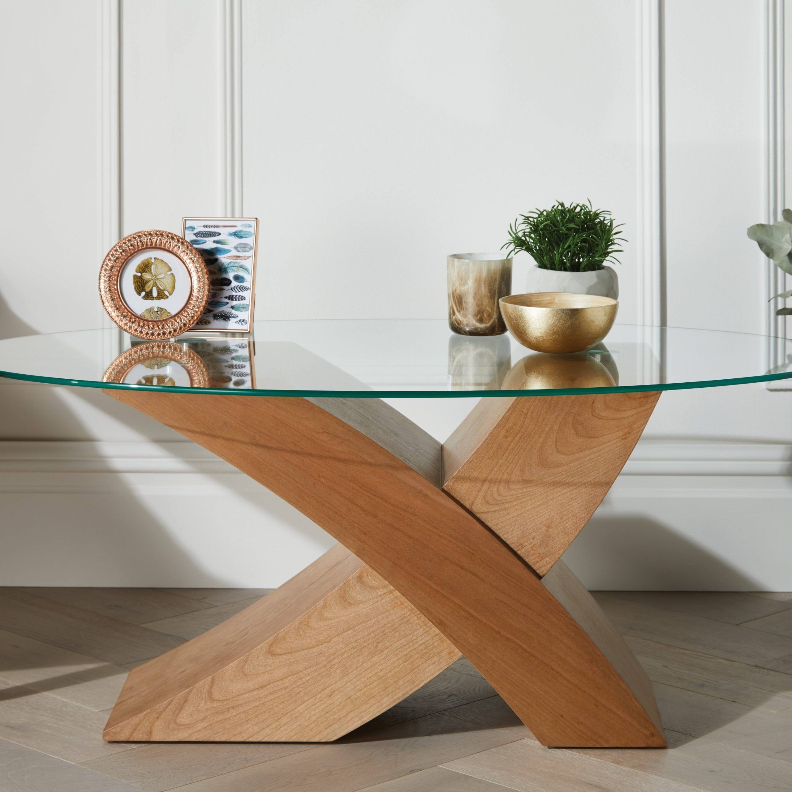 Well Known Milano Oak Wood & Glass Coffee Table (View 1 of 10)
