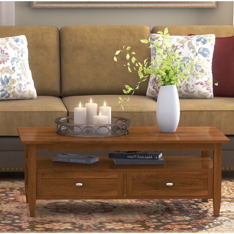 Well Known Simpli Home Warm Shaker Coffee Table & Reviews (View 1 of 10)