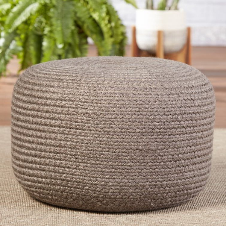 Well Liked Beige Ombre Cylinder Pouf Ottomans Throughout Joss & Main Santa Rosa Indoor/ Outdoor Solid Beige Cylinder Pouf (View 4 of 10)