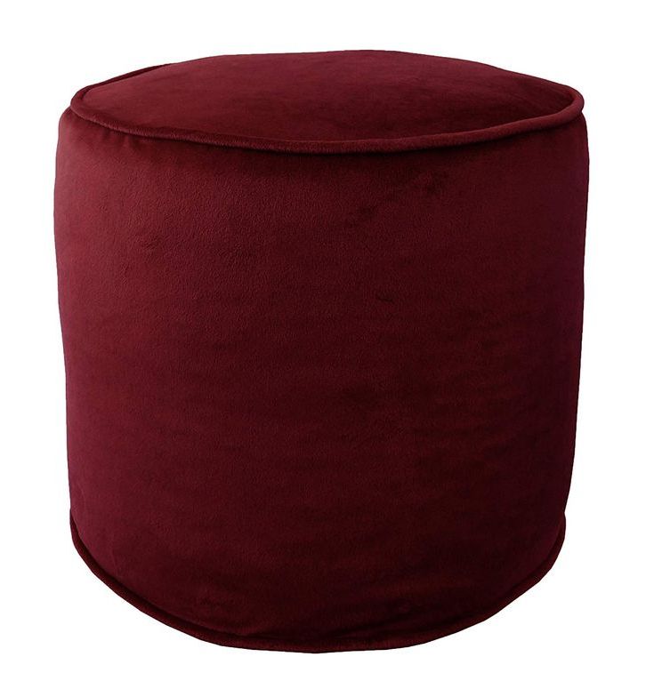White And Light Gray Cylinder Pouf Ottomans Regarding Best And Newest Metje 0818ot Burgundy Majestic Cylinder Pouf – Ottoman,burgundy, (View 8 of 10)
