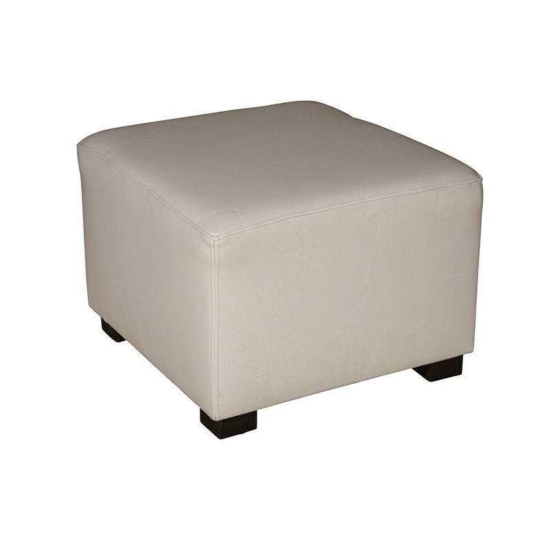 White Wool Square Pouf Ottomans With Regard To Well Liked White 25″ Square Ottoman – Rebel Party Rentals (View 4 of 10)