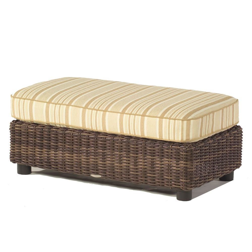 Whitecraftwoodard Sonoma Wicker Ottoman And A Half – Wicker Intended For Trendy Woven Pouf Ottomans (View 3 of 10)