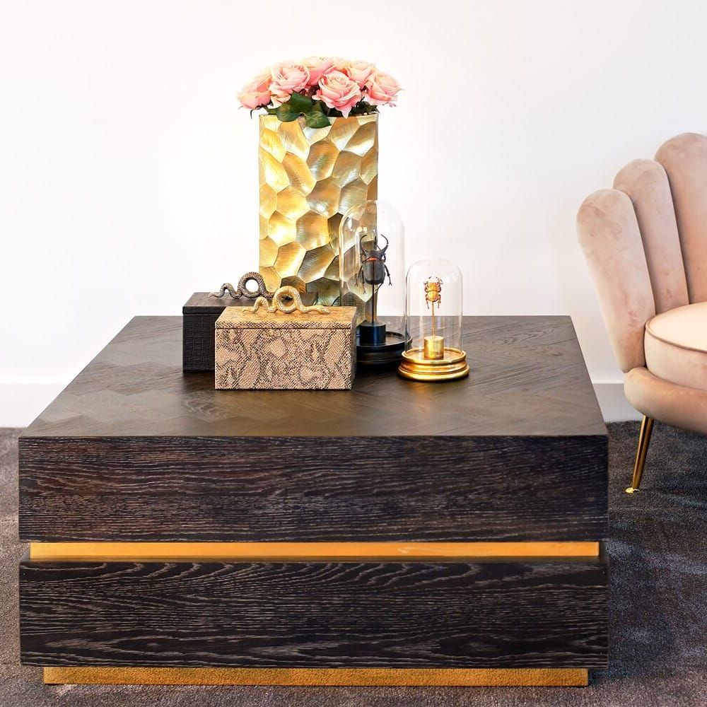 Widely Used Black And Gold Coffee Tables Intended For Black And Gold Square Coffee Table – Bmp Vip (View 5 of 10)