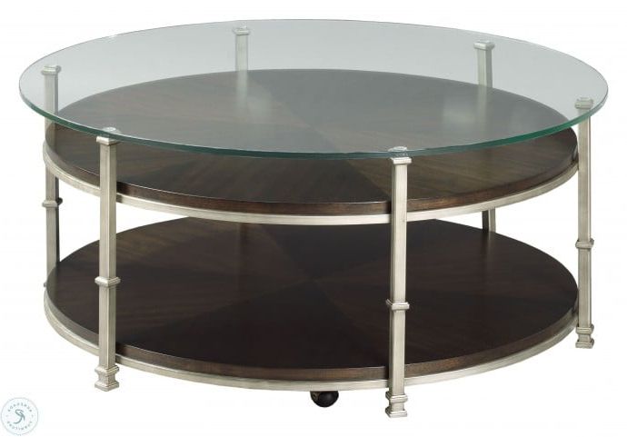 Widely Used Caviar Black Cocktail Tables For Fortune Black Walnut Round Cocktail Table From Hammary (View 7 of 10)