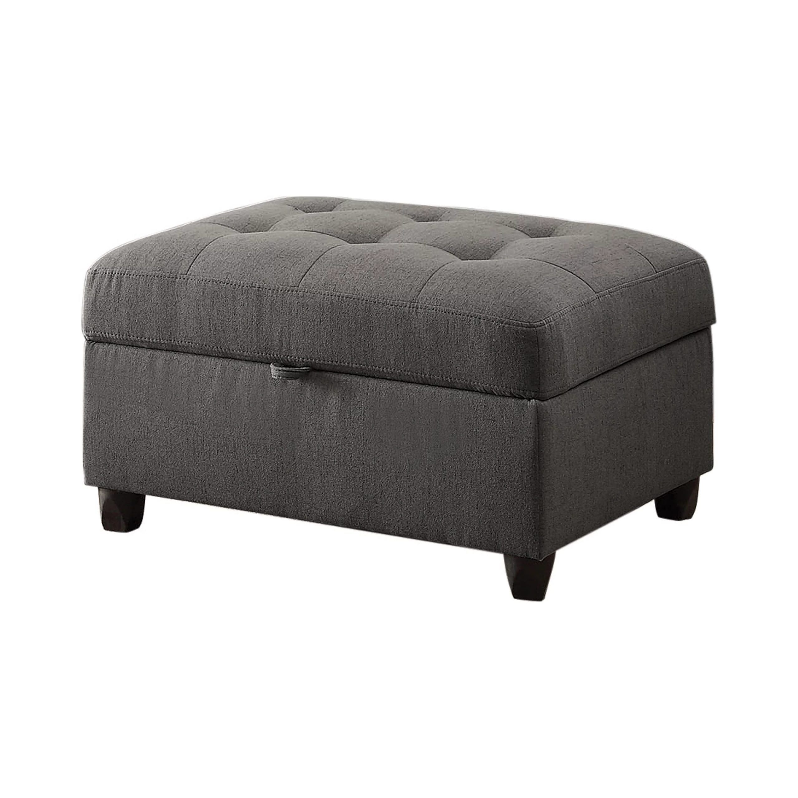 Widely Used Stonenesse Tufted Storage Ottoman Grey – Walmart – Walmart In Brown And Gray Button Tufted Ottomans (View 3 of 10)