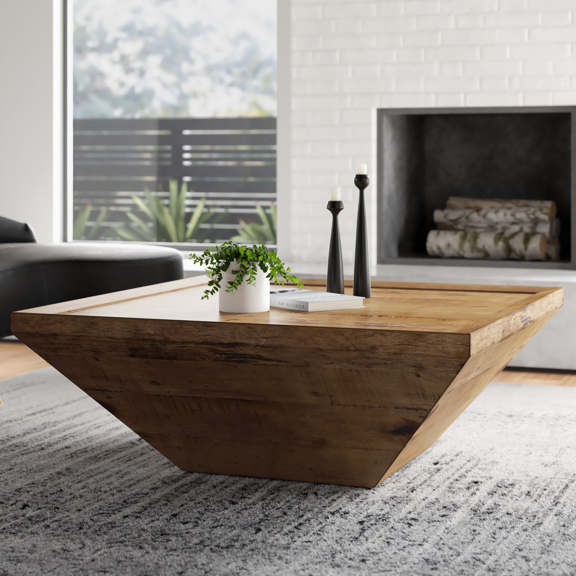 Wood Coffee Tables In Preferred Oversized Square Coffee Table Wood : Large Square Coffee Tables Ideas (View 10 of 10)