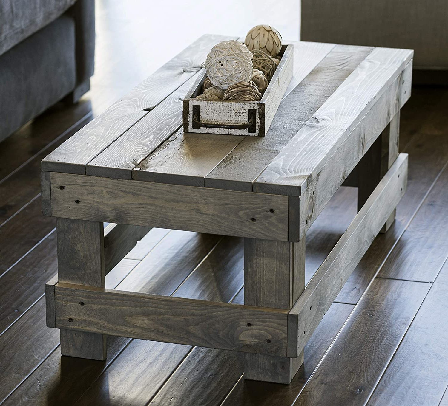 Wood Coffee Tables Within 2020 Amazon: Landmark Pine Natural Solid Wood Farmhouse Living Room (View 8 of 10)