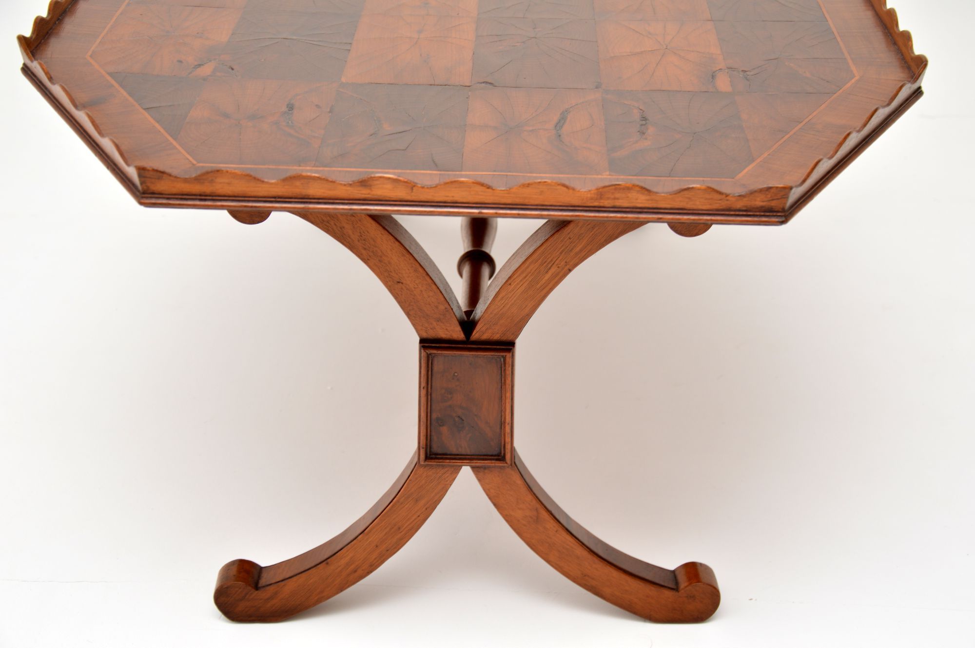 Wood Veneer Coffee Tables In Well Liked Antique Yew Wood Oyster Veneer Coffee Table – Marylebone Antiques (View 5 of 10)