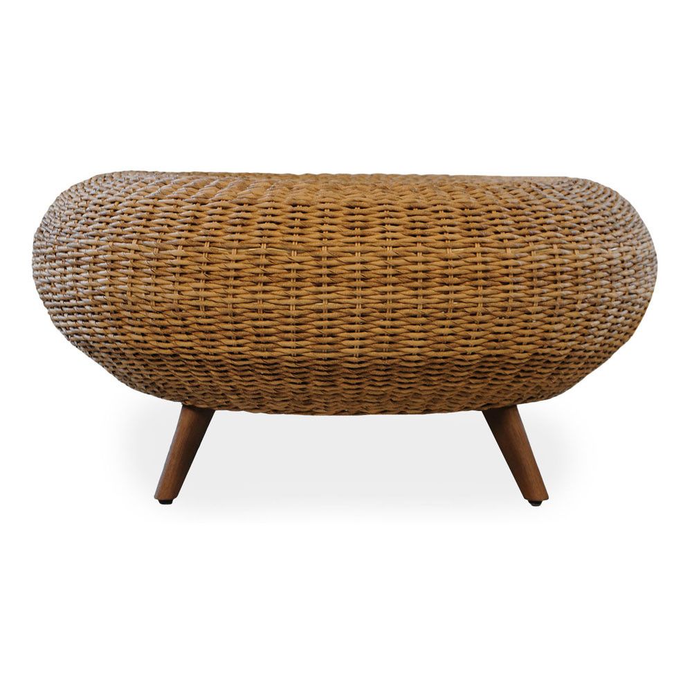 Woven Pouf Ottomans With Most Recent Lloyd Flanders Tobago Cocktail Ottoman – Wicker (View 9 of 10)