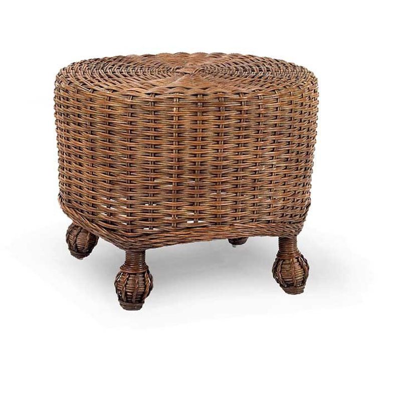 Woven Pouf Ottomans Within Latest Eastern Shore Wicker Ottoman (View 1 of 10)