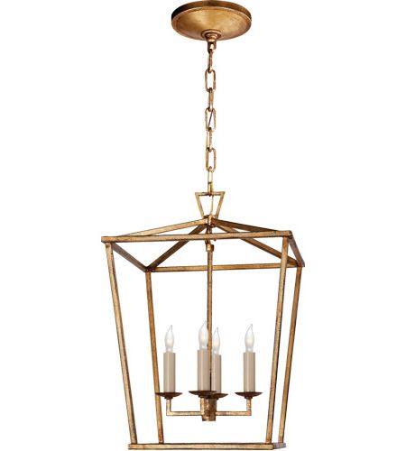 13 Inch Lantern Chandeliers Pertaining To Best And Newest Visual Comfort Chc2164gi E. F. Chapman Darlana 4 Light 13 Inch Gilded Iron  Foyer Lantern Ceiling Light, E.f (View 2 of 10)