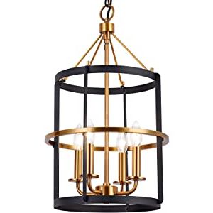 2020 Carrine Sand Black Gold Pendant Chandelier Lighting 15 1/4" Wide Modern  Clear Crystal Bud 4 Light Fixture For Dining Room House Foyer Kitchen  Island Entryway Bedroom Living Room – Barnes And Ivy – – Amazon In Sand Black Lantern Chandeliers (View 2 of 10)