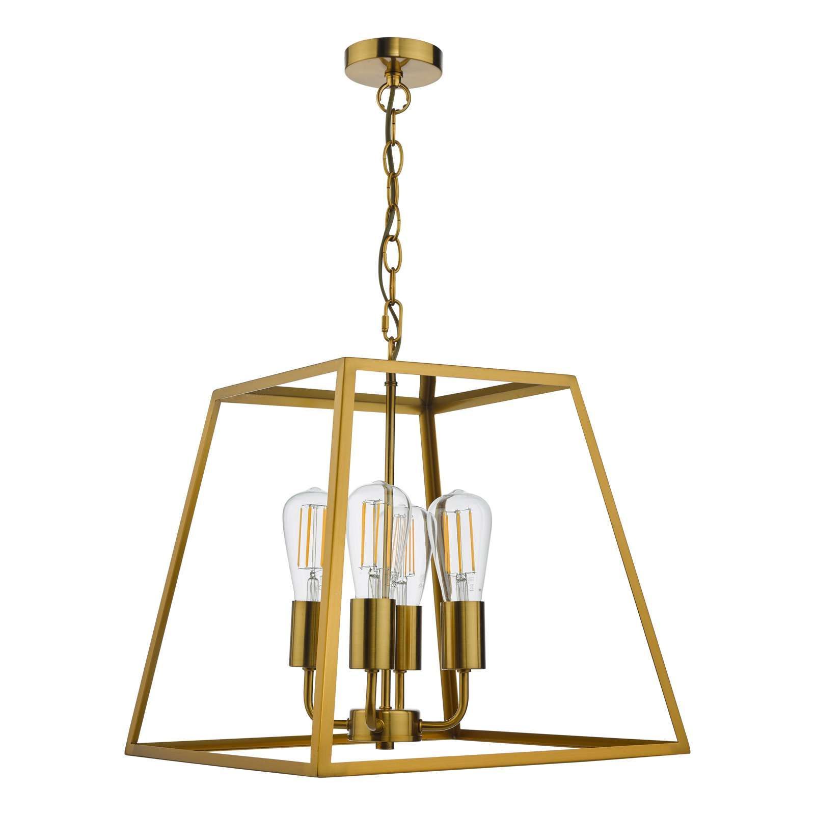 2020 Natural Brass Lantern Chandeliers With Academy 4 Light Lantern Natural Brass (View 5 of 10)