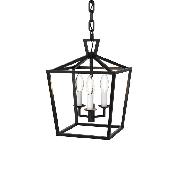 Anover Small Lantern Pendant,  Matte Black Intended For Most Recently Released Black With White Lantern Chandeliers (View 4 of 10)