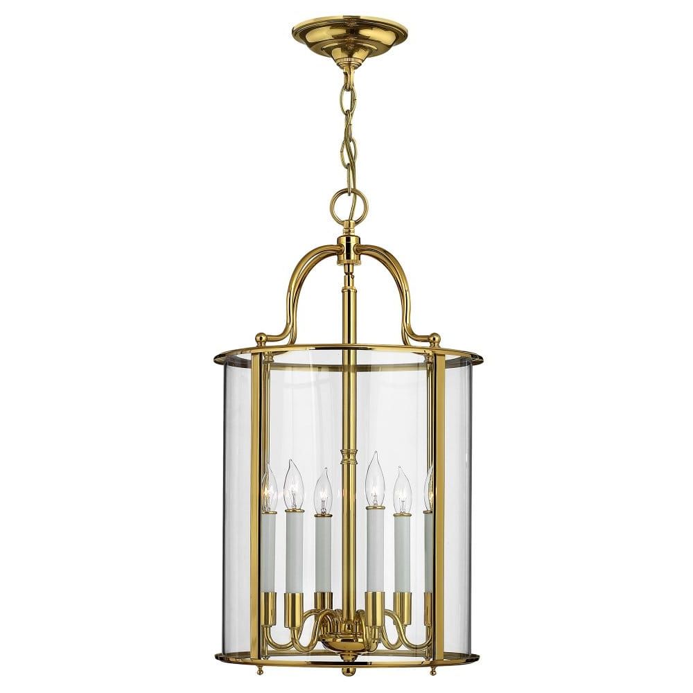 Best And Newest Burnished Brass Lantern Chandeliers Pertaining To Traditional Large Lantern Ceiling Pendant In Polished Brass (View 1 of 10)