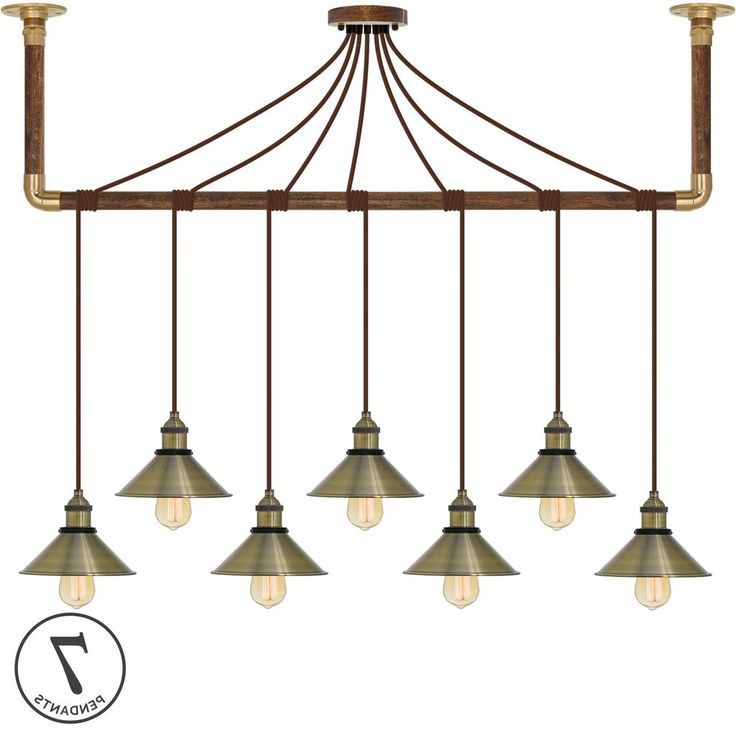 Brass Wrapped Lantern Chandeliers For Best And Newest Wrap Chandelier: Brown And Antique Brass Shades (View 4 of 10)
