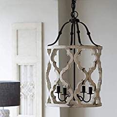 Farmhouse Chandelier, Rustic  Chandelier, Farmhouse Chandelier Lighting For White Distressed Lantern Chandeliers (View 2 of 10)