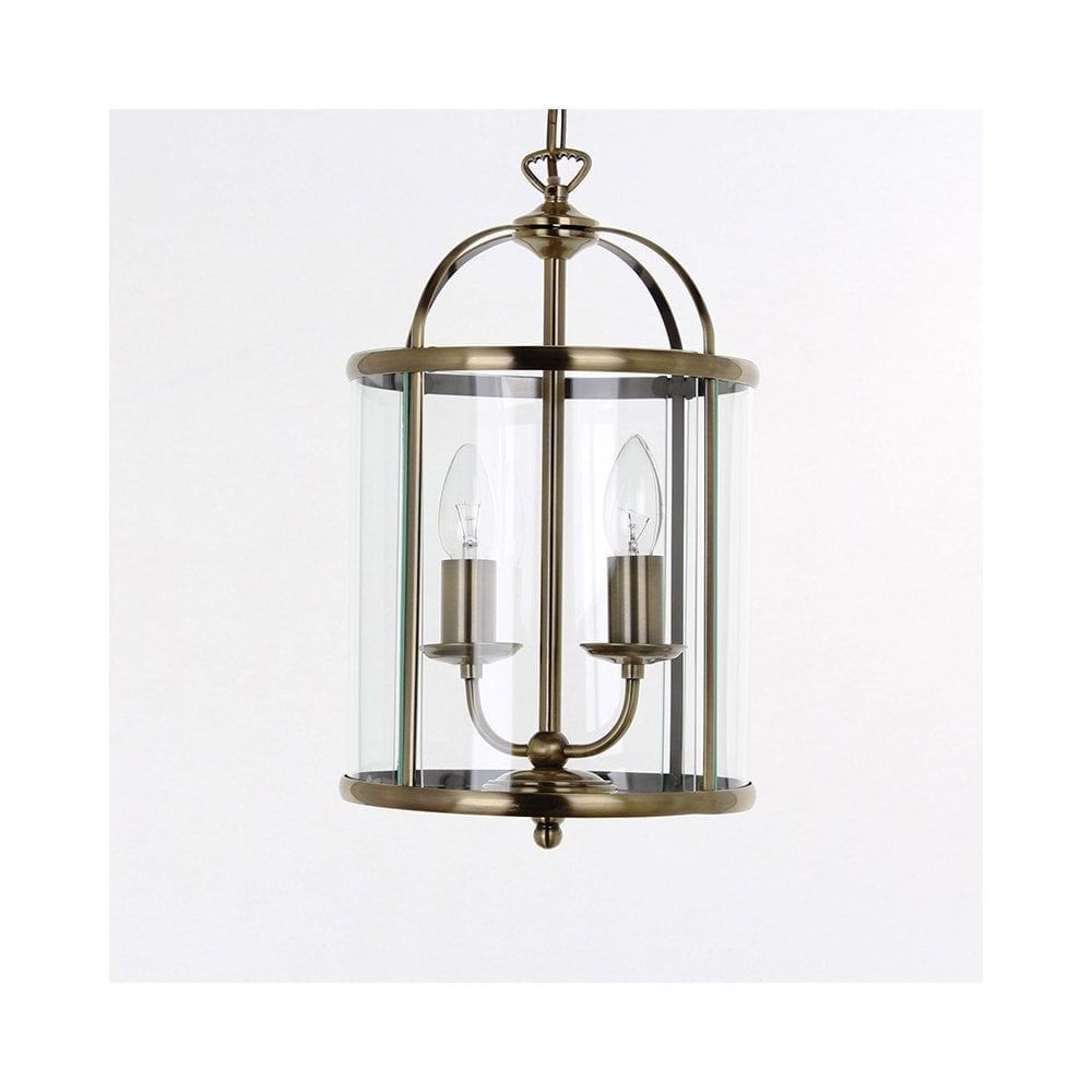 Favorite Brass Wrapped Lantern Chandeliers Throughout Edit Briar 2 Light Lantern Ceiling Pendant – Antique Brass (View 8 of 10)
