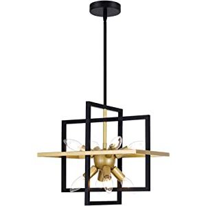 Favorite Carrine Sand Black Gold Pendant Chandelier Lighting 15 1/4" Wide Modern  Clear Crystal Bud 4 Light Fixture For Dining Room House Foyer Kitchen  Island Entryway Bedroom Living Room – Barnes And Ivy – – Amazon Throughout Sand Black Lantern Chandeliers (View 8 of 10)
