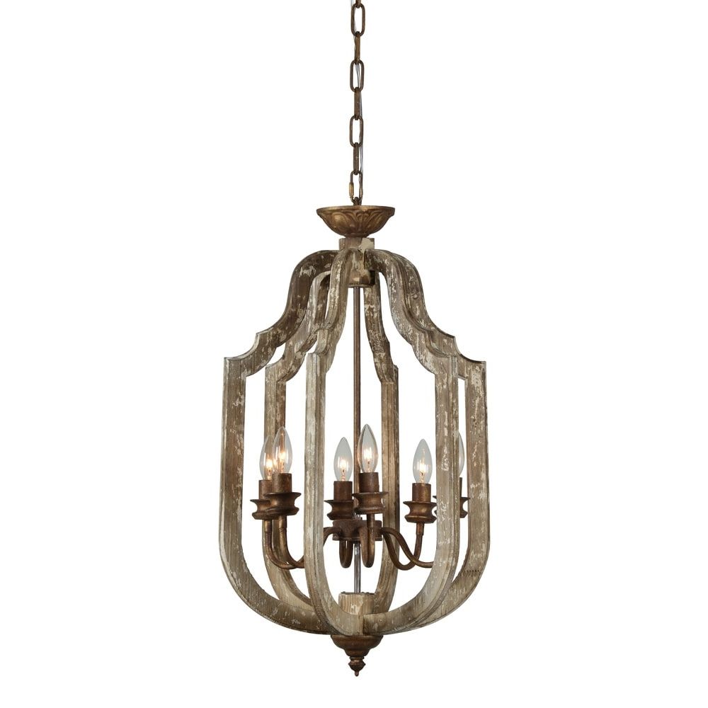 Find Great Ceiling Lighting Deals  Shopping At Overstock Intended For Most Up To Date Cream And Rusty Lantern Chandeliers (View 4 of 10)