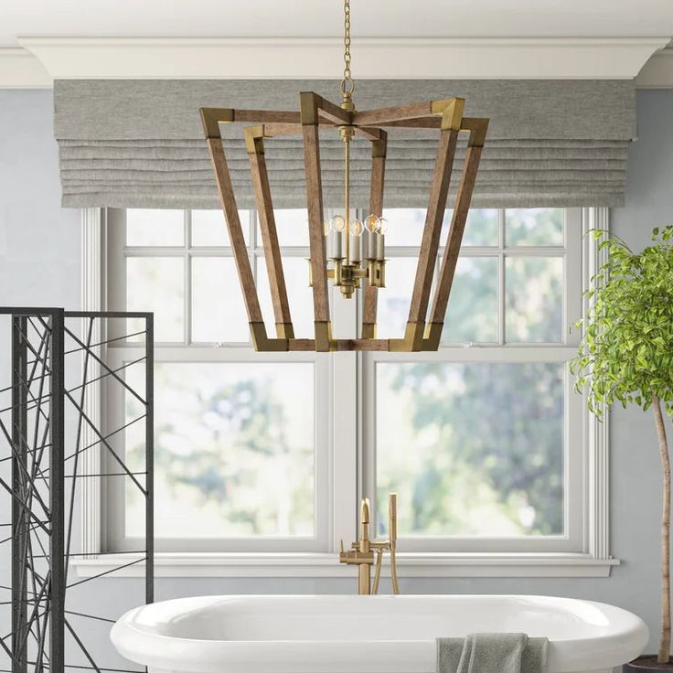 Geometric Chandelier, Large  Lanterns, Wrought Iron Accents (View 6 of 10)