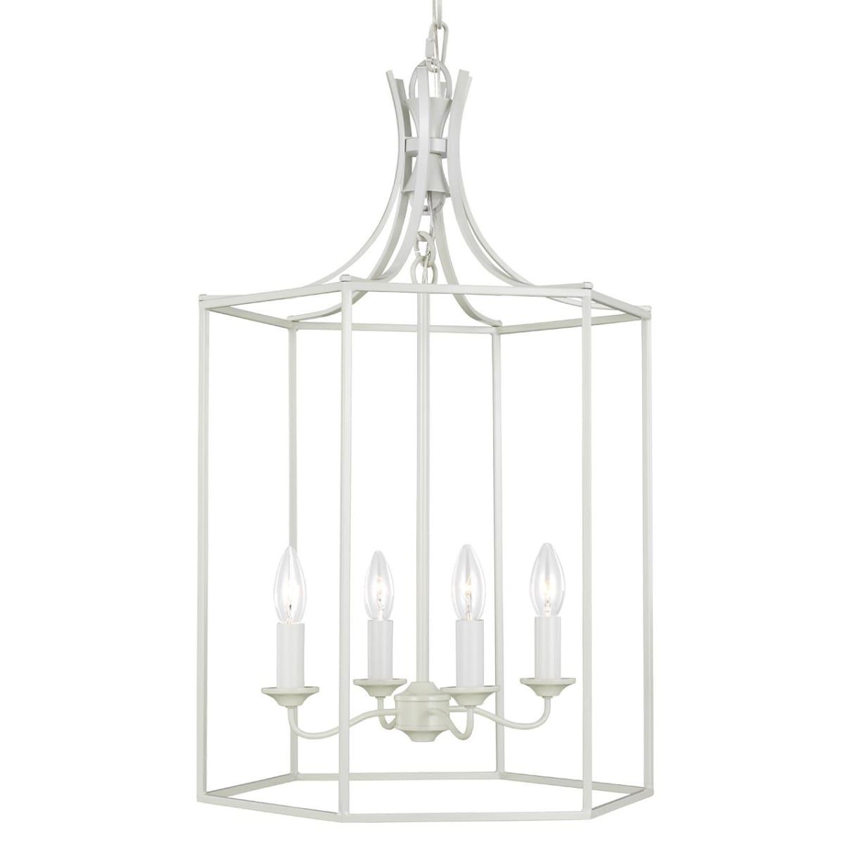 Gloss Cream Lantern Chandeliers Pertaining To Most Recently Released Generation Lighting Ac1014gcm Gloss Cream Bantry House 4 Light 17" Wide  Chandelier – Lightingshowplace (View 2 of 10)