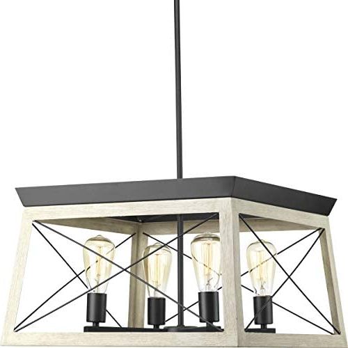 Graphite Lantern Chandeliers Throughout Best And Newest Amazon: Briarwood Collection 4 Light Coastal Chandelier Light Graphite  : Everything Else (View 8 of 10)