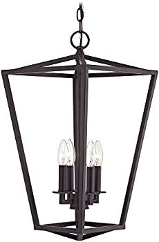 Lantern Pendant Light 4 Lt 23 Inch Tall Bronze – – Amazon Pertaining To Most Up To Date 23 Inch Lantern Chandeliers (View 3 of 10)