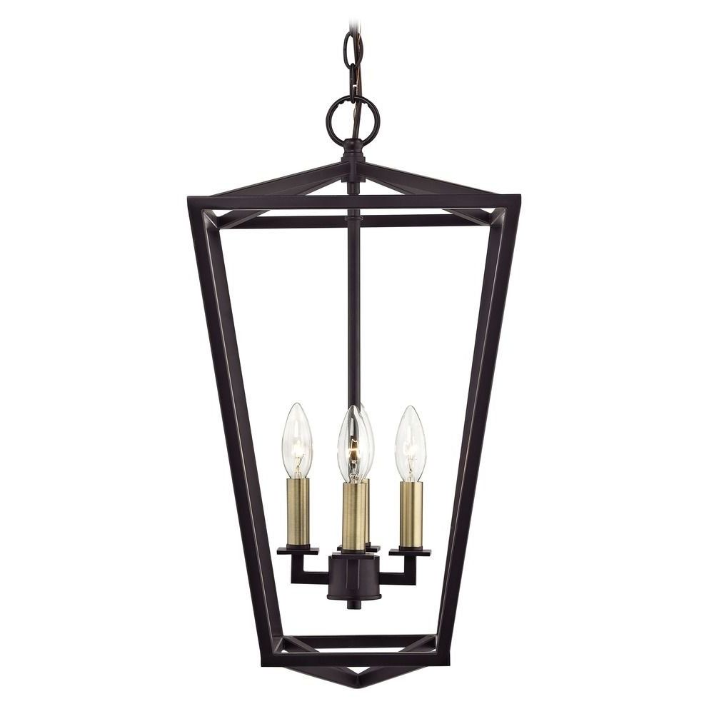 Lantern Pendant Light 4 Lt 23 Inch Tall Bronze And Brass – – Amazon Intended For Latest 23 Inch Lantern Chandeliers (View 1 of 10)