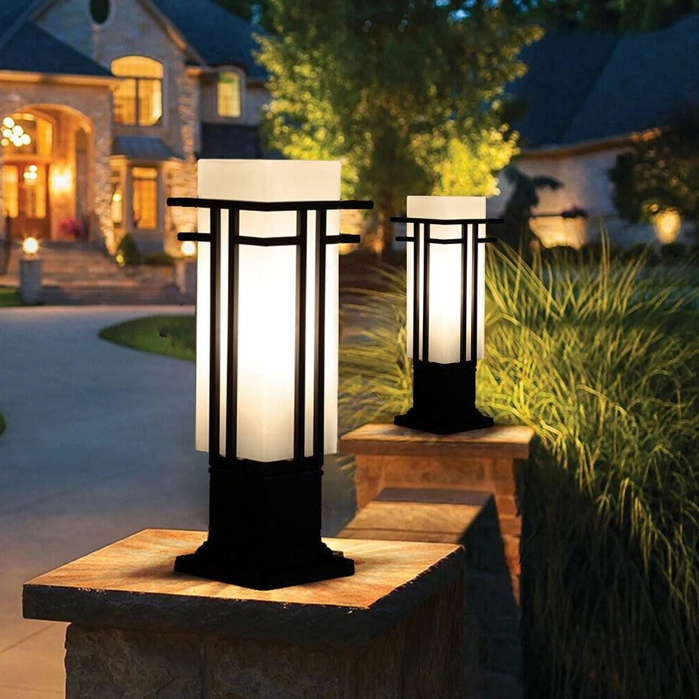Most Current Exterior Pillar Lanterns Black Waterproof Outdoor Post Light –  (View 9 of 10)