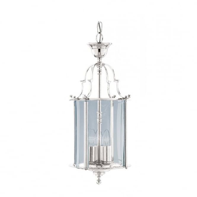 Most Recent Chrome Lantern Chandeliers With Traditional Design Chrome And Glass Panel Hall Lantern (View 10 of 10)