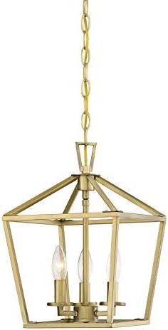 Most Recently Released Savoy House 3 320 3 322 Townsend 3 Light Foyer Pendant In A Warm Brass  Finish (10" W X 15" H) – – Amazon Within Warm Brass Lantern Chandeliers (View 6 of 10)