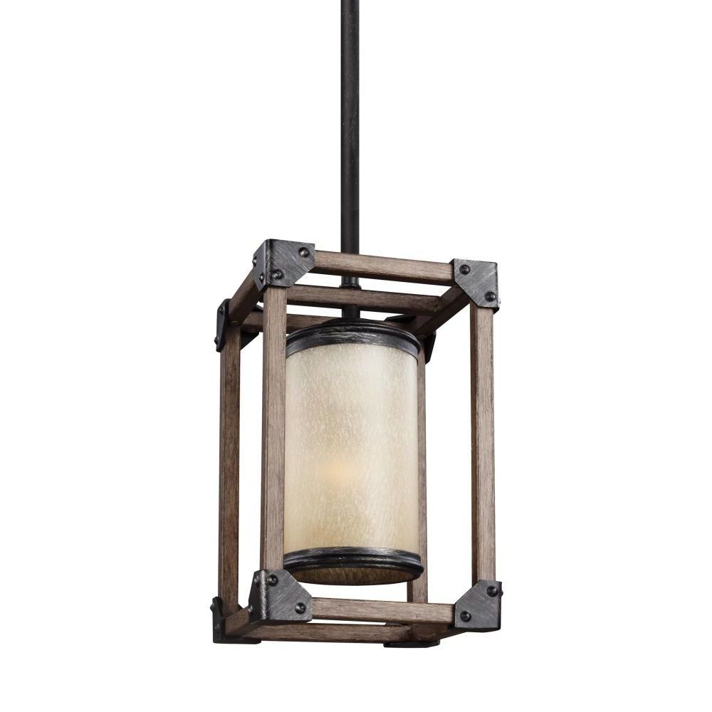 Most Up To Date Sea Gull Lighting 6113301 846 Dunning 1 Light 6 Inch Pendant In Stardust  With Creme Parchment Glass For Creme Parchment Glass Lantern Chandeliers (View 1 of 10)