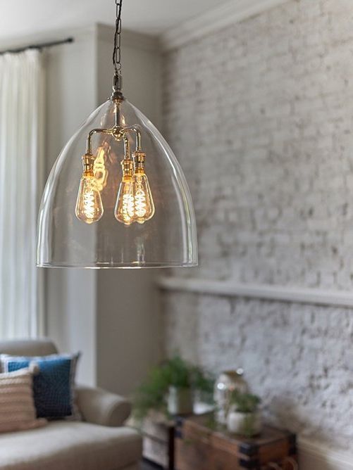 Most Up To Date Transparent Glass Lantern Chandeliers For Clear Glass Pendant Ceiling Light – Xxl 3 Way Centre – Ledbury (industrial  Modern Designer Contemporary Retro Style) (View 7 of 10)