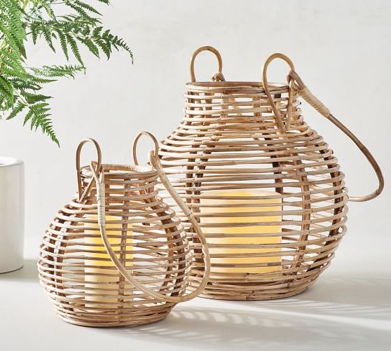 Natural Rattan Lantern In Well Known Riley Handcrafted Rattan Lanterns (View 2 of 10)