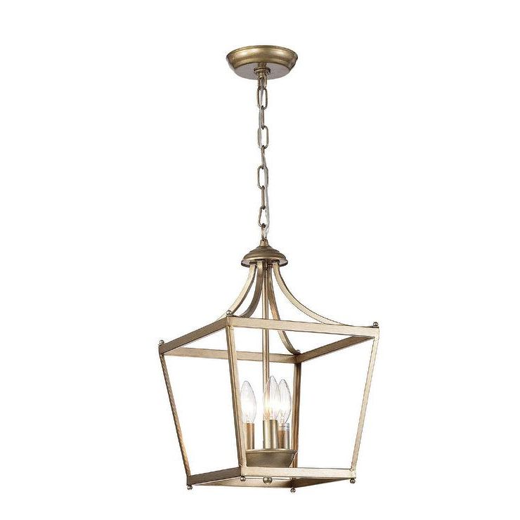 Popular Sunsus Gold 3 Light Lantern Pendant Intended For Antique Gold Lantern Chandeliers (View 9 of 10)