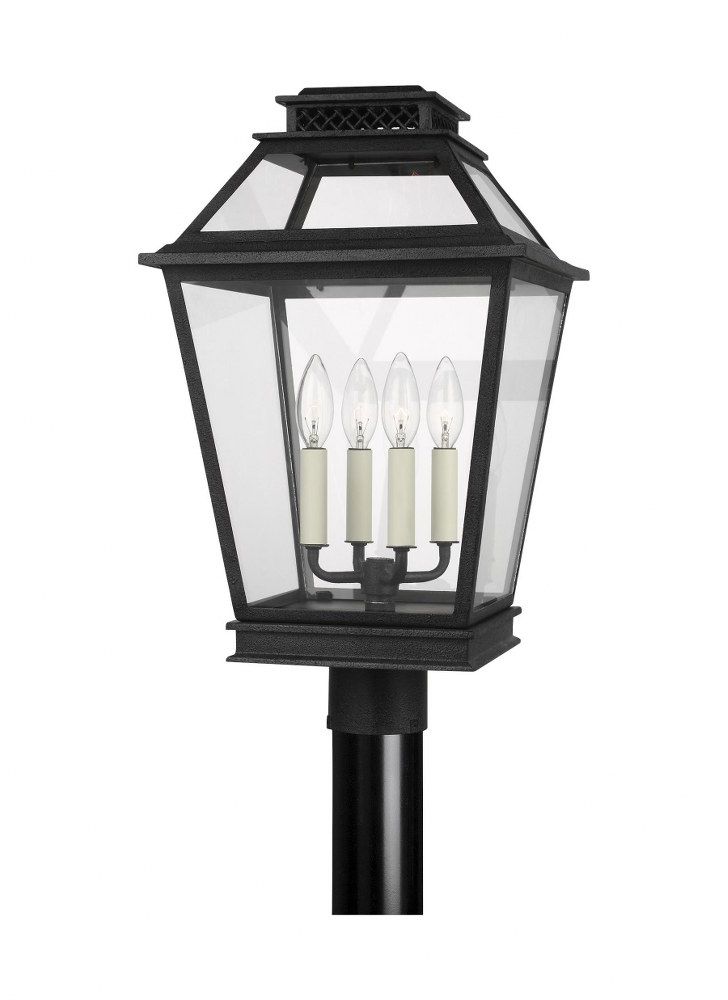 Popular Weathered Zinc Lantern Chandeliers Pertaining To Generation Lighting Co1064dwz Falmouthchapman And Myers 4 Light Outdoor  Post Lantern In Traditional Style 12 Inches Wide (View 10 of 10)