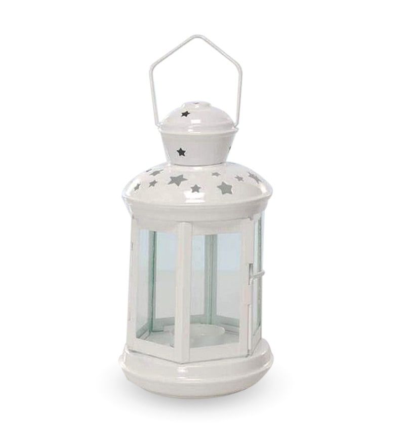 Preferred Buy White Powder Coated Medium Lantern Online – Hanging Lanterns – Ceiling  Lights – Lamps & Lighting – Pepperfry Product With Regard To White Powder Coat Lantern Chandeliers (View 1 of 10)