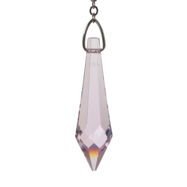 Pure And Simple – Icicle Pink Rosaline Crystal Rainbow Maker Sun Catcher  Made Using Swarovski Crystal Elements – Fox And Lantern With Regard To Well Known Rosaline Crystals Lantern Chandeliers (View 7 of 10)