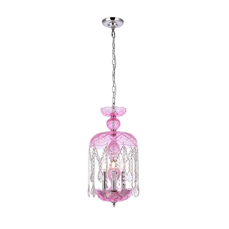 Recent Rosaline Crystals Lantern Chandeliers With Regard To Rococo 3 Light 11 In (View 6 of 10)
