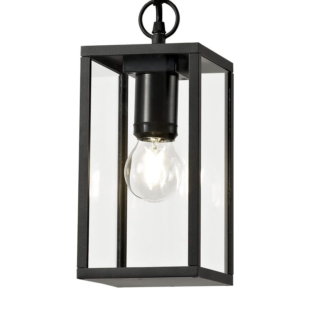 Well Liked Graphite Black Modern Classic Outdoor Hanging Lantern Intended For Graphite Lantern Chandeliers (View 3 of 10)