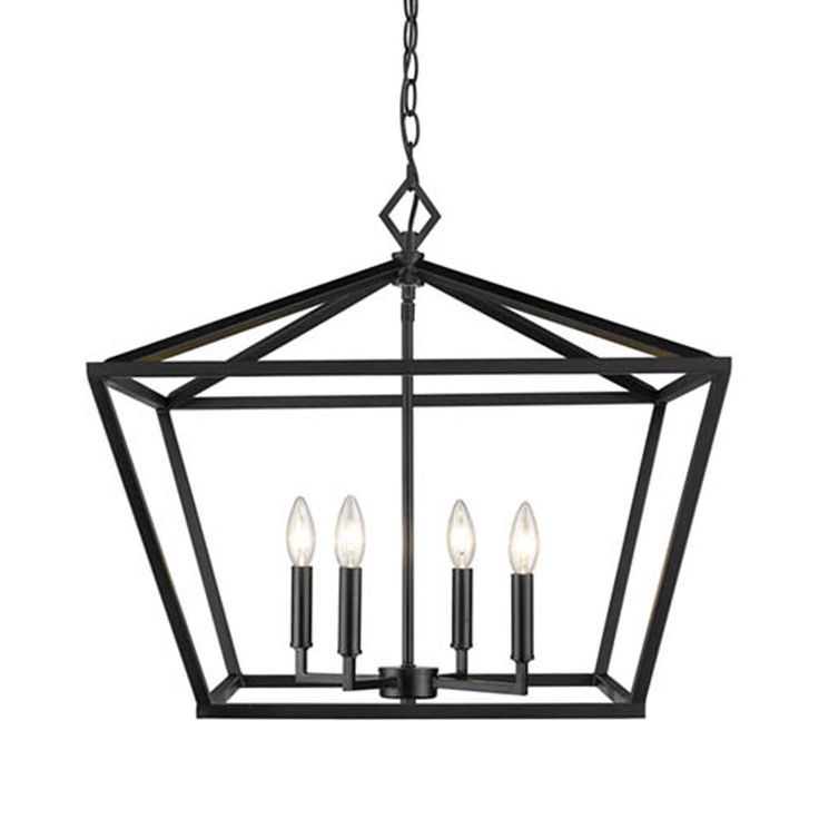 Widely Used 23 Inch Lantern Chandeliers Throughout 251 First Kenwood Matte Black 23 Inch Four Light Lantern Pendant (View 7 of 10)