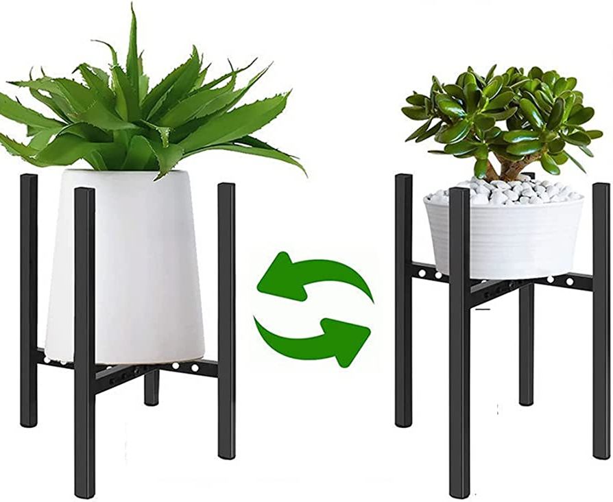 15.5 Inch Plant Stands Intended For Most Popular Amazon: Yfeen Plant Pot Holder Adjustable Plant Stand( 8 To 11in) Metal  Mid Century Modern Pot Plant Stand Indoor Outdoor Pot Stand ( (View 2 of 10)