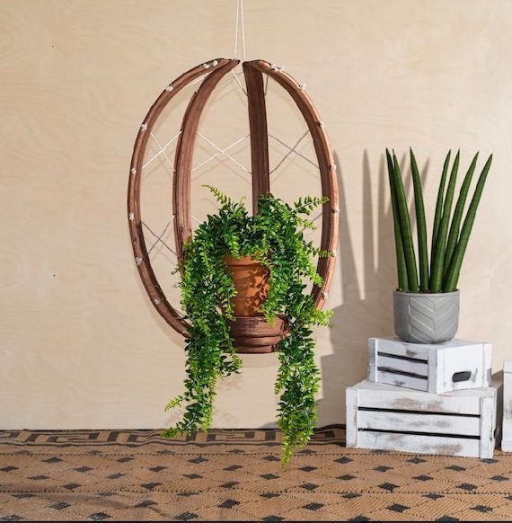 2019 Eggshell Plant Hanger Plant Stand Wood Plant Hanger Indoor – Etsy With Regard To Eggshell Plant Stands (View 2 of 10)