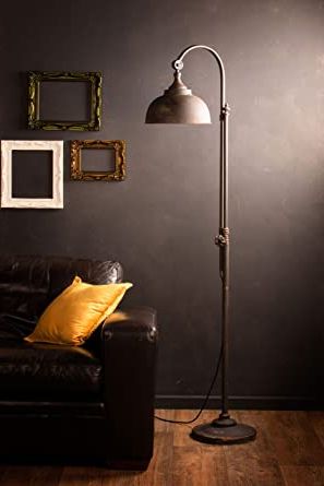 2019 Industrial Standing Lamps Regarding Industrial Floor Lamp Retro Vintage Style Iron Black Metal Tall Pipe Tap  Standing Light Living Room Hallway Furniture : Amazon.co (View 3 of 10)