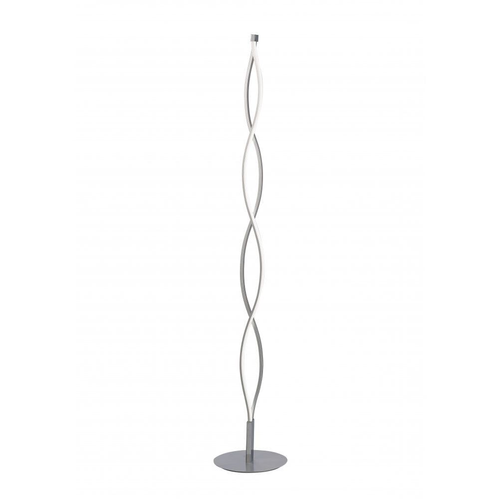 2019 Silver Chrome Standing Lamps Inside Mantra Lighting Sahara Modern Led Dimmable Floor Lamp In Silver And Chrome  M4861 – Lighting From The Home Lighting Centre Uk (View 1 of 10)