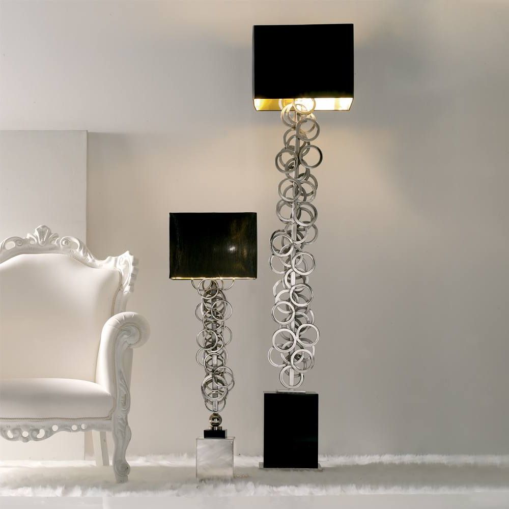 2019 Silver Standing Lamps For Large High End Contemporary Italian Silver Floor Lamp – Juliettes Interiors (View 3 of 10)