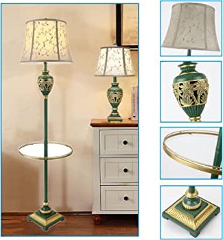 2020 Amazon: 3 Set Of Lamp With Embroidered Fabric Lamp Shade, 2 Table Lamps  + 1 Floor Lamp Matching Set, 3 Pieces Modern Lamps Set Standing Light :  Tools & Home Improvement Inside 3 Piece Setstanding Lamps (View 2 of 10)