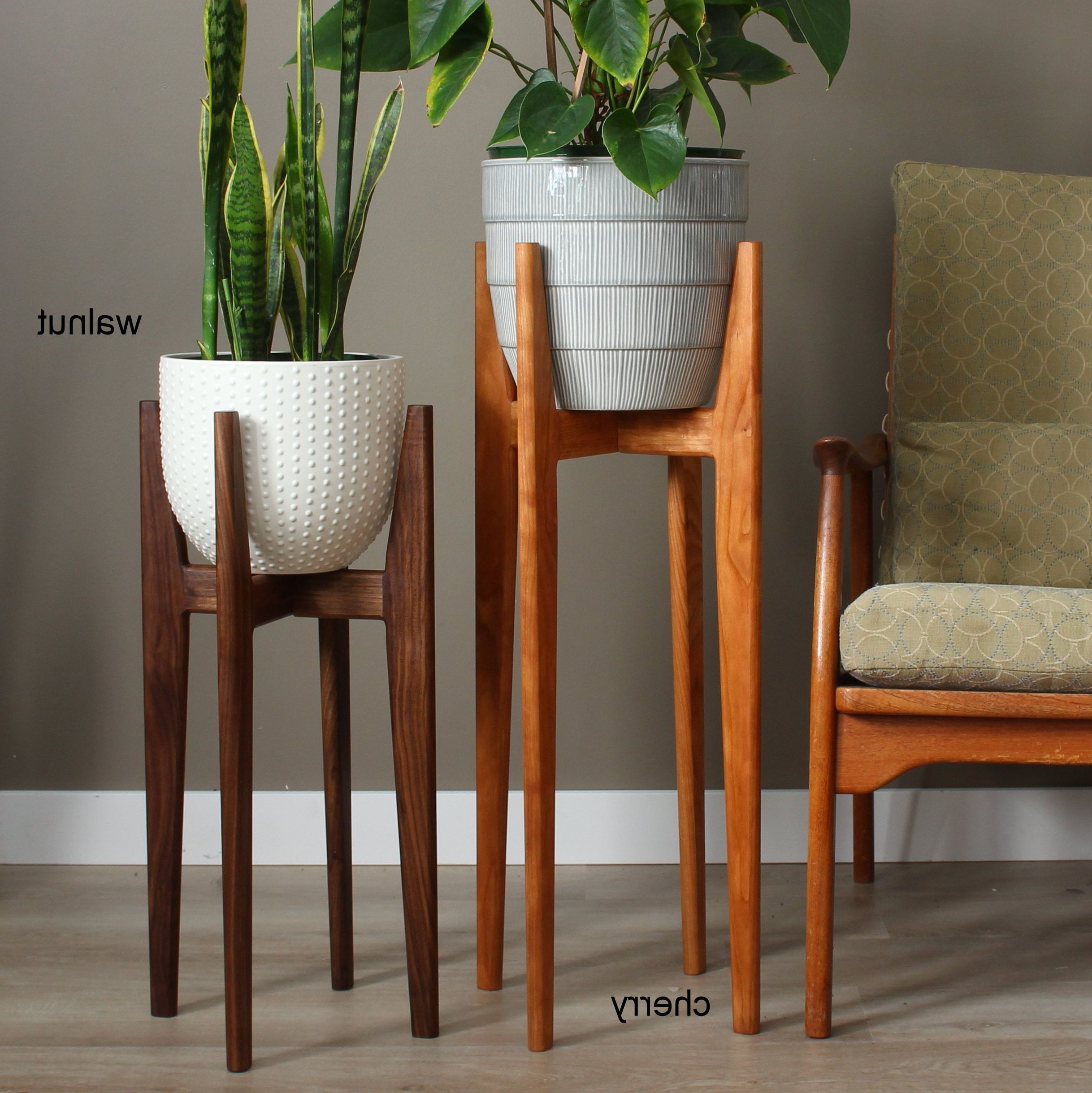 2020 Brown Plant Stands Pertaining To Mid Century Modern Plant Stand Our Original Design Indoor – Etsy Uk (View 6 of 10)