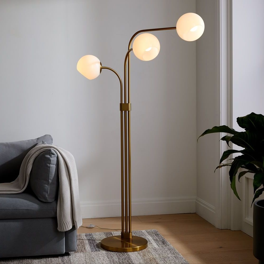 3 Light Standing Lamps In Well Liked Buy Online Staggered Glass 3 Light Adjustable Floor Lamp Now (View 3 of 10)